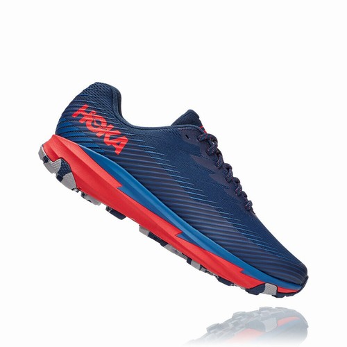 Hoka One One TORRENT 2 Trail Running Shoes For Men India Navy/Red IN-3876